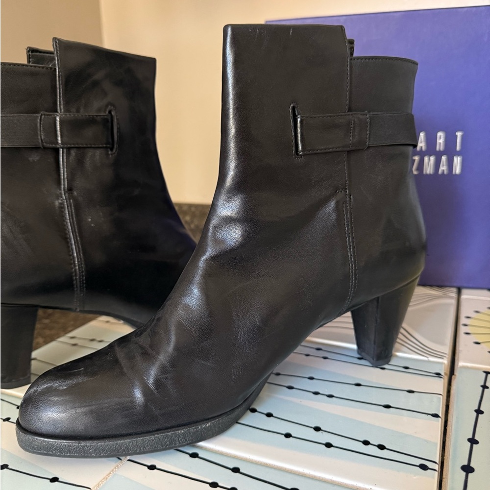 Stuart Weitzman Black Leather Boots